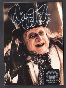 BATMAN RETURNS STADIUM CLUB 1992 Pack-Pulled DANNY DeVITO Autograph Card #2