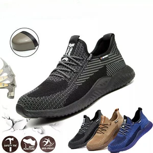 Mens Womens Work Safety Shoes Steel Toe Cap Boots Lightweight Non-slip Sneakers# - Picture 1 of 48