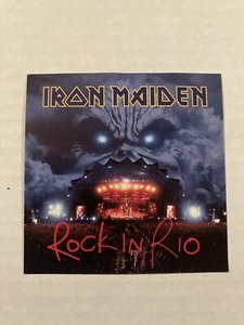 IRON MAIDEN VINTAGE 2002 SMALL PROMOTIONAL FLYER ROCK IN RIO DOUBLE CD ALBUM - Picture 1 of 2