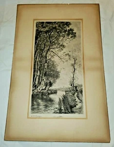 Alexander Schilling Etching after H.W. Ranger Pencil Signed by Ranger 1888 print - Picture 1 of 12
