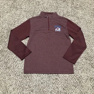 Sudadera Colorado Avalanche Para Hombres 1/4 Cremallera Talla Pequeña Granate NHL - Imagen 1 de 5