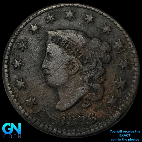 1826 Coronet Head Large Cent   #E1693 Cover