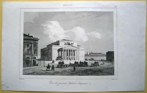 Impresión 1838 TEATRO BOLSHOI, MOSCÚ, RUSIA, #89 - Imagen 1 de 1