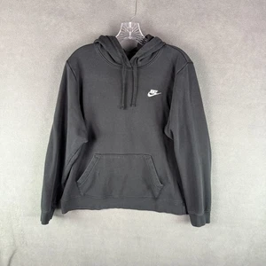 Nike Mens Hoodie Pullover Black Sweatshirt XL Athleisure Skate Baggy HOLE - Picture 1 of 9