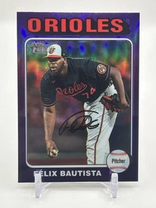 2024 Topps Heritage Chrome FELIX BAUTISTA #36 Refractor SP Hot box Orioles - Picture 1 of 2