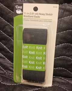 DRITZ nicht rollbar elastisch 1-1/2" breit x 1,25 Yard lang schwarz (9319B) schwer dehnbar - Bild 1 von 2