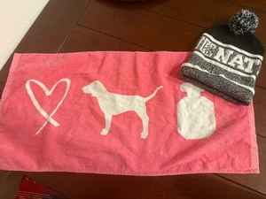 Victoria Secret PINK Small Towel And Hat Logo 31x15” * - Picture 1 of 5
