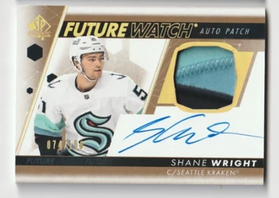 2022-23 SP Authentic Future Watch Auto Patch /100 Shane Wright FWAP-SW - Image 1 of 2