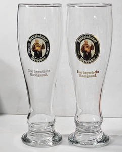 Franziskaner Weissbier Wheat Beer Glasses 9 5/8" Tall .5 L Lot of 2 - Picture 1 of 5