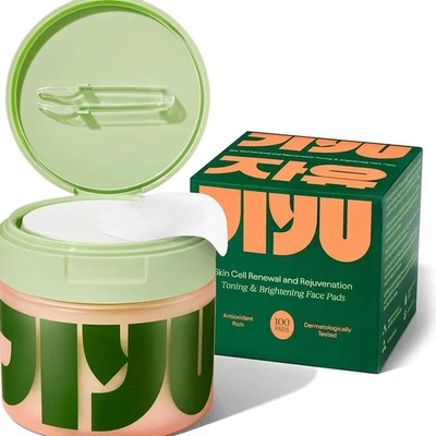 Jiyu Korean Skincare Anti-Aging, Dark Spot & Wrinkle Minimizing Toner Pads 100pc
