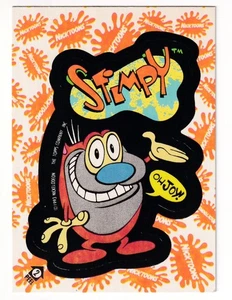 1993 TOPPS NICKELODEON STICKER CARD Ren and Stimpy No 2 - Picture 1 of 2