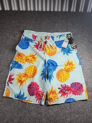  Ocean Current доска шорты размер 30 комфорт эластичной плавки ананас новый с Ярлыками  - Изображение 1 из 4