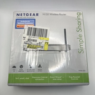 Netgear N150 Wireless Router (WNR1000) 150 Mbps 5-Port 10/100 Brand New Sealed - Image 1 of 4