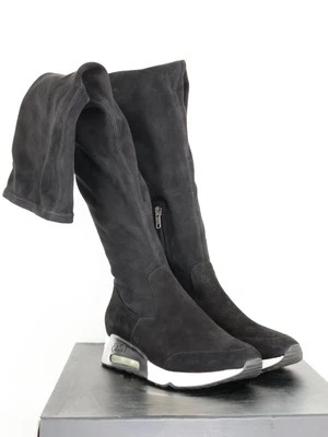 LEER Ash As-Limited Negro Gamuza Cuero Sobre la Rodilla Zapatillas Botas US 10 Foto 1 de 4