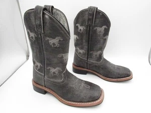 Smoky Mountain Western gray Cowboy Boots. 3881 C "Youth Size 1 R" - Picture 1 of 7