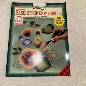 Plaid Folkart One Stroke Basic Strokes Workbook & Teaching Guide Donna Dewberry - Picture 1 of 4