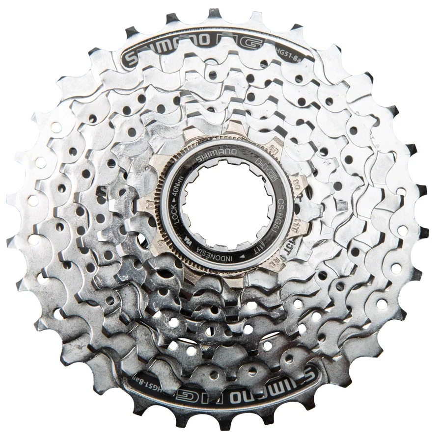Cassette Shimano Alivio CS-HG51 8 velocidades 11-32t, tecnología Hyperglide, plateado Foto 1 de 1