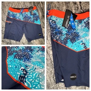 O’Neill Board Shorts Hombres Talla 31 Hyperfreak OBLQ Surf Bañador Elastizado NUEVO - Imagen 1 de 9