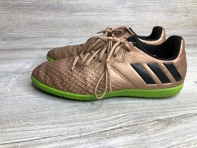 Adidas Youth Messi 16.3 IN Junior Boots 13k Copper Green Turf Indoor Soccer Shoe - Image 1 of 4