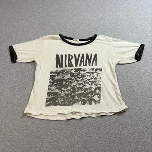 John Galt Nirvana Shirt Woman Small Ringer Band Tee Eyes Italy Thin Retro Style - Picture 1 of 7