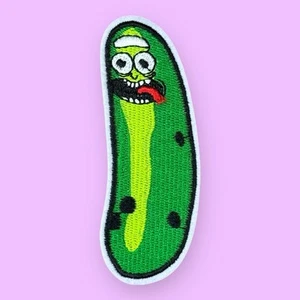 PICKLE RICK FUNNY RICK & MORTY TV SERIES SHOW CARTOON IRON ON PATCH 3.5" X 1.25" - Picture 1 of 3