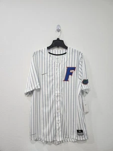 Nike Mens University of Florida Pinstripe Full Button Replica Baseball Jersey XL - Picture 1 of 9