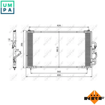 CONDENSER AIR CONDITIONING 35153 FOR PEUGEOT LFY /L6A /LFZ /LFX 1.8L D8B 1.9L - Image 1 of 4