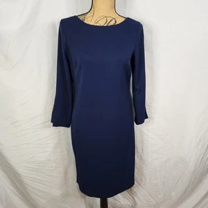 BANANA REPUBLIC Talla 8P Hasta la Rodilla Cuello Barco Cerradura Espalda Vaina Vestido Oficina - Imagen 1 de 9