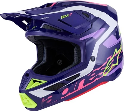 Alpinestars SM7 Deep MX Offroad Helmet Purple/Pink - Image 1 of 4