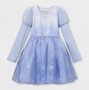 Girls' Disney Frozen 2 Elsa Long Sleeve Cosplay Dress - Light Blue XXL-MSRP $24 - Picture 1 of 5