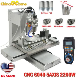 CNC 5Axis 6040 2200W Engraver Machine Mach 3 USB CNC Cuting/Milling Machine 110V - Picture 1 of 10