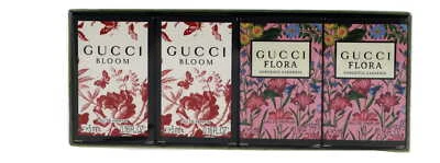 Juego de mini perfumes Gucci: Bloom x2 0,16 oz + Flora Gorgeous Gardenia x2 0,16 oz Foto 1 de 3