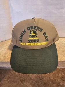 Vintage Hat Snapback Trucker JOHN DEERE DAY 2002 Pole Tavern Elmer New Jersey - Picture 1 of 7