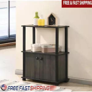 3-Shelf Floor Cabinet Easy Assembly Adjustable Storage Entryway Living Room New - Picture 1 of 7
