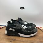 Nike Women's Air Max 90 Ultra 2.0 Flyknit Gray Black Running Shoes Size 6.5
