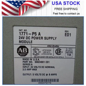 1771-P5 NEW PLC 1771 P5 PLC 5 24VDC Power Supply 1771P5 SER A W16 US - Picture 1 of 6