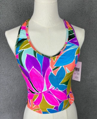 Hurley Women's Max Isla Racerback Tankini Top Multicolor SMALL New With Tag's. - Image 1 of 4