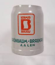 Schmid Bräu Grünbaum Brauerei Aalen alter 0,5l Stein Bier Krug Sammler Stone V2