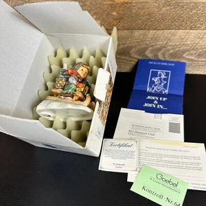 Goebel Hummel Figurine 396 2/0 "Ride Into Christmas" 4.25" w/ Box & Inserts TMK6 - Picture 1 of 18