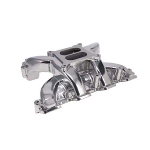 Rectangle Port Carbureted Dual Plane Aluminum Intake Manifold Polished for GM LS - Picture 1 of 3