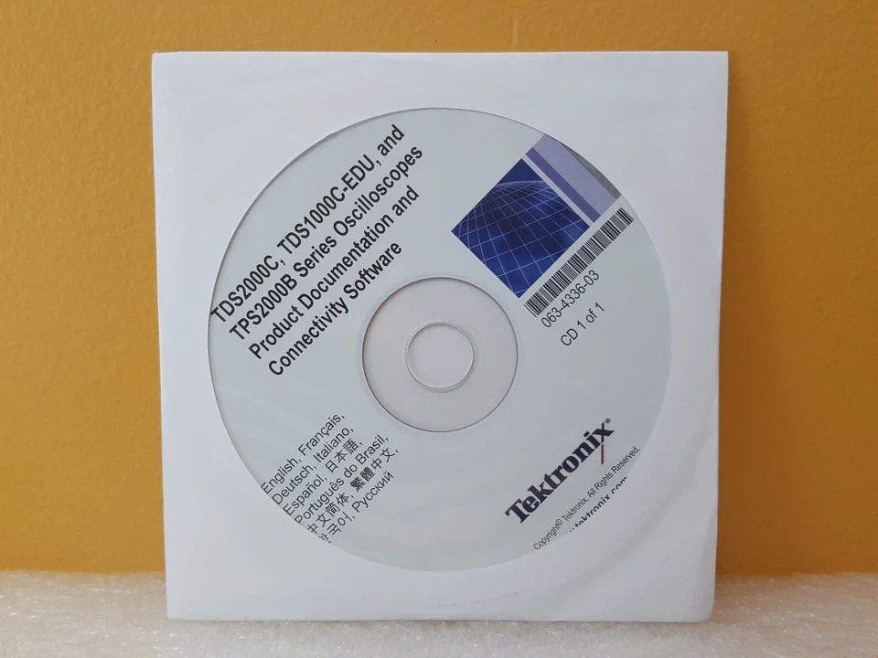 Tektronix 063-4336-03 TDS Oscilloscopes Documentation + Connectivity Software - Image 1 of 1