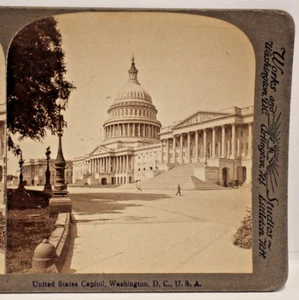 Stereoview Underwood & Underwood, Capitolio de los Estados Unidos, Washington, B.C. EE. UU. - Imagen 1 de 3