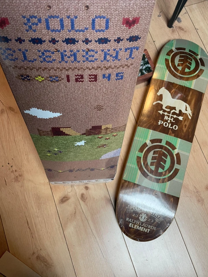 Polo Ralph Lauren x Element "Ranch Ramp" - Skateboard-Deck 8'' - mit Rädern - Bild 1 von 4