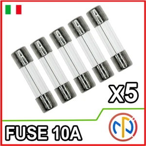 5X FUSIBILI 10A 250V protezione fusibile 5x20 - Foto 1 di 1