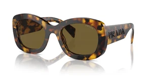 PRADA HONEY TORTOISE FRAME DARK BROWN LENS PR A13S 145MM/ 54-23MM SUNGLASSES - Picture 1 of 12