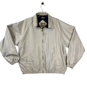 Haggar Generations Mens Size Large Jacket Beige Long Sleeve Zip Up - Picture 1 of 8