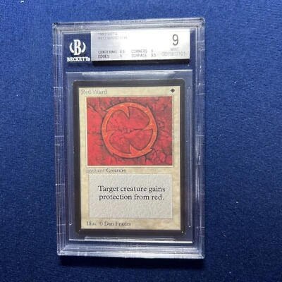 MTG BETA U K Red Ward BGS  9 MINT (Gem Mint surface) 1993 - Image 1 of 2