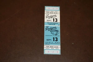 1977 SAN DIEGO PRESENTS AT LA DODGERS BASEBALL VOLLTICKET DODGERS GEWANN 18-1 - Bild 1 von 2