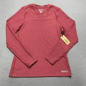 No Bull Shirt Womens Medium Wine Purple Waffle Knit Athleisure - Picture 1 of 12