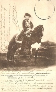 GOYA Retrato  Ecuestre Del Rey Don Carlos IV  De Borbon UDB Postcard - Picture 1 of 2
